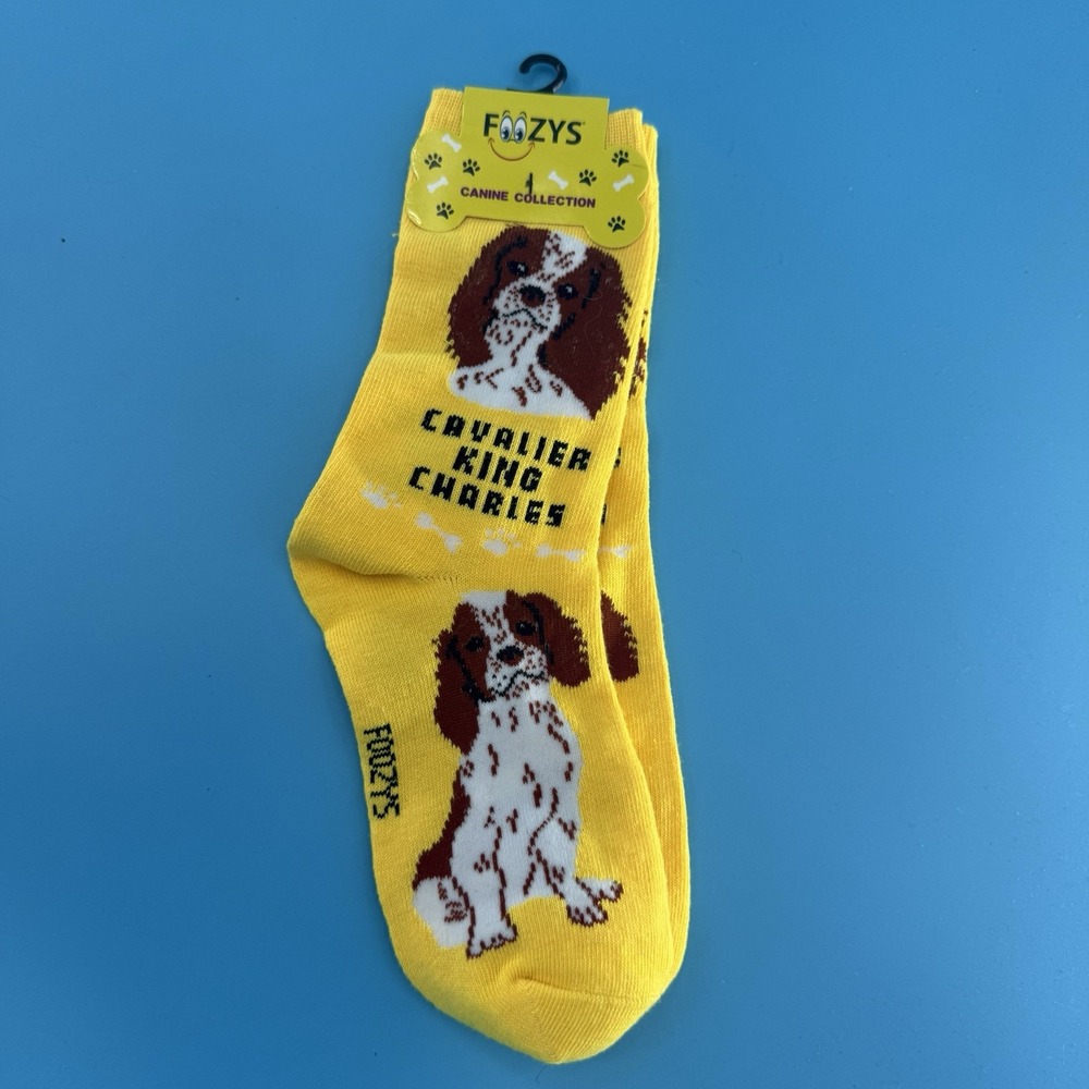 Foozys Canine Collection Cavalier King Charles Socks Size 9-11 (US 4-10)